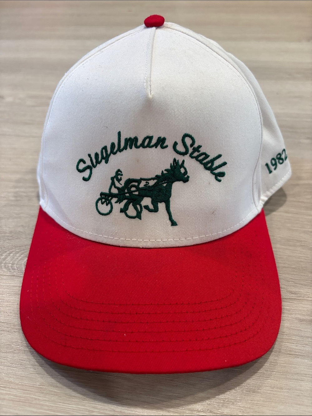 Siegelman Stable White & Red Baseball Cap